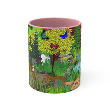 Load image into Gallery viewer, Forest Friends - Bear and Fox Coffee Mug, 11oz {Navy Blue/Red/Pink/Green}  | Forest Animals | Wildlife Coffee Mug
