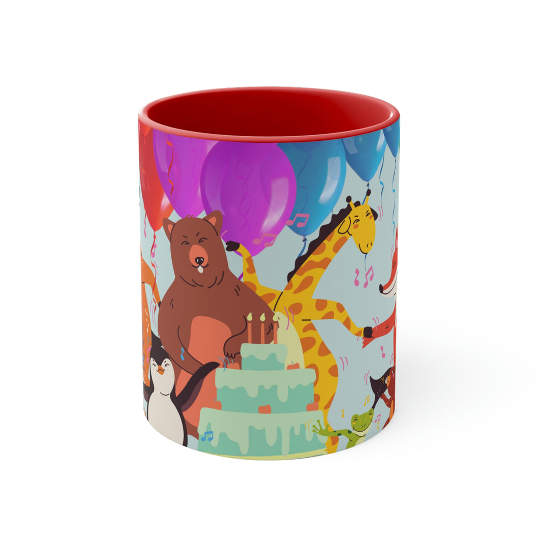 Boogie Woogie Birthday Celebration 11oz {Navy Blue/Red}  |  Coffee Mug | Best Birthday Coffee Mug for Coworker