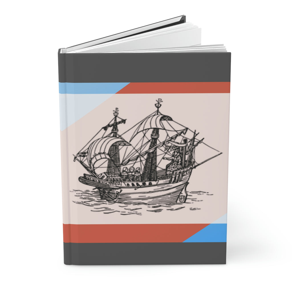 "Sailing Antiquity" - 150 page (75 sheets) lined notebook/journal | Best Father's Day Present | Seascapes