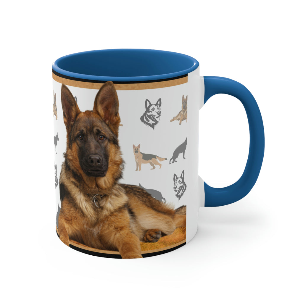 German Shepherd Mom  11oz Ceramic Mug with Color interior