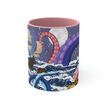 Load image into Gallery viewer, Not So Jolly Roger Sea Creature Coffee Mug, 11oz {Navy Blue/Red/Pink/Green}  | Ocean Life | Sea Creature Coffee Mug | Kraken Coffee Mug
