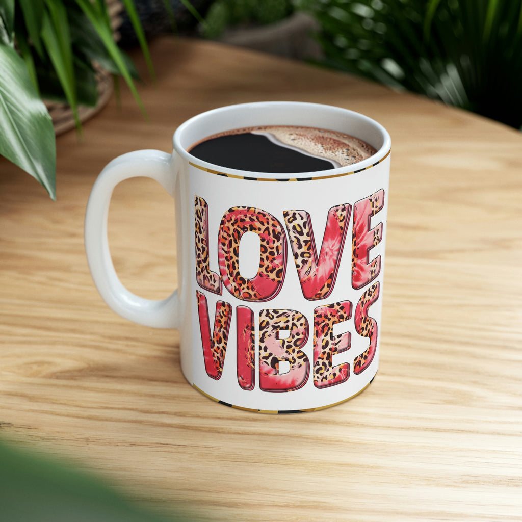 Love Vibes / Hello Gorgeous -  Ceramic Mug 11oz | Love Mug, Valentines Day Gift, Be Mine, Coffee Mug, Galentines Gift