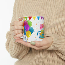 Load image into Gallery viewer, Happy Birthday Festive  - Ceramic Mug 11oz | Fun Coffee Mug | Happy Birthday Coffee Mug | Best Birthday Gift
