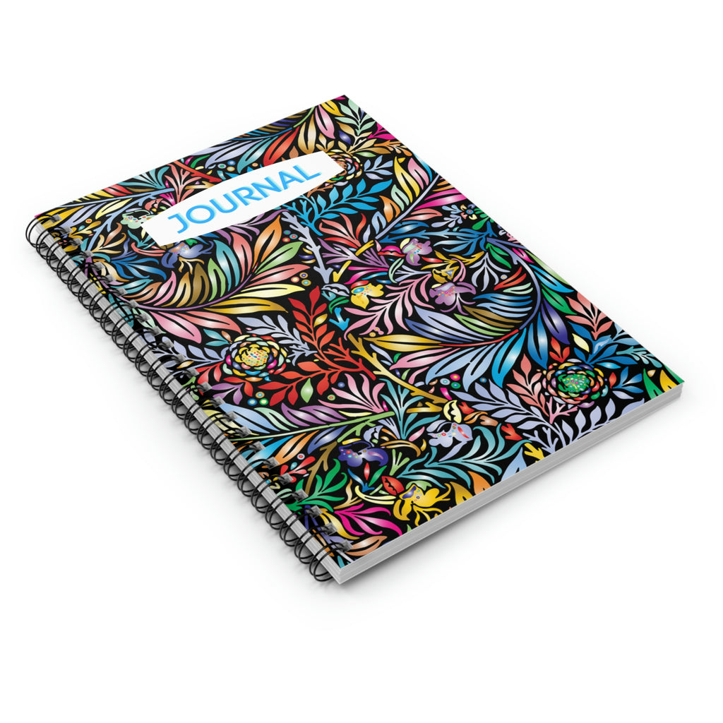 Bohemian Style Journal- Spiral Notebook - Ruled Line Journal - 118 pages (59 sheets)
