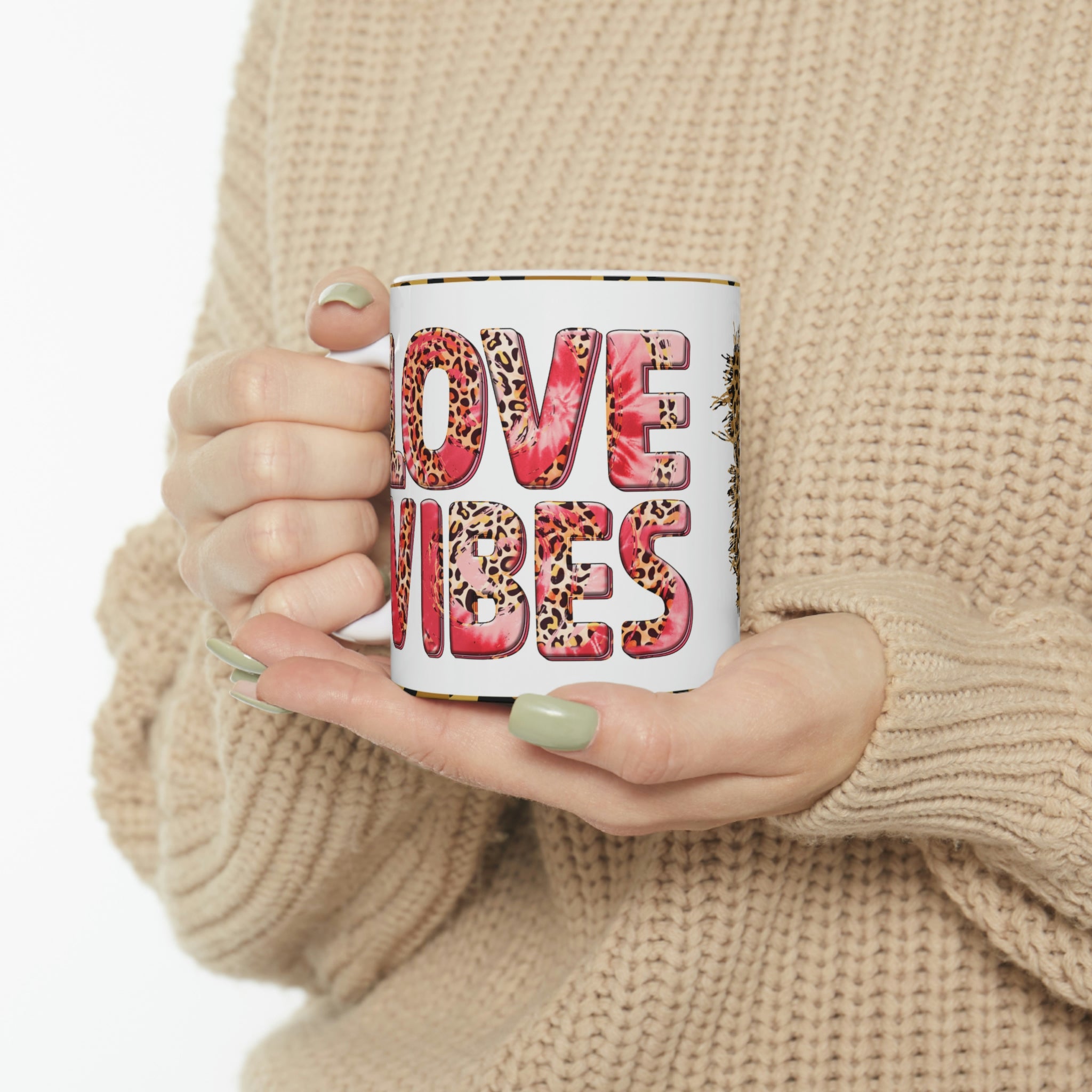 Love Vibes / Hello Gorgeous -  Ceramic Mug 11oz | Love Mug, Valentines Day Gift, Be Mine, Coffee Mug, Galentines Gift