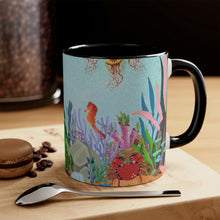 Load image into Gallery viewer, Ocean Floor Seascape - (Red/Navy/Light Blue/Pink/Black Interior) 11oz Coffee Mug - | Perfect Gift For Mom | Ocean | Ocean Themed
