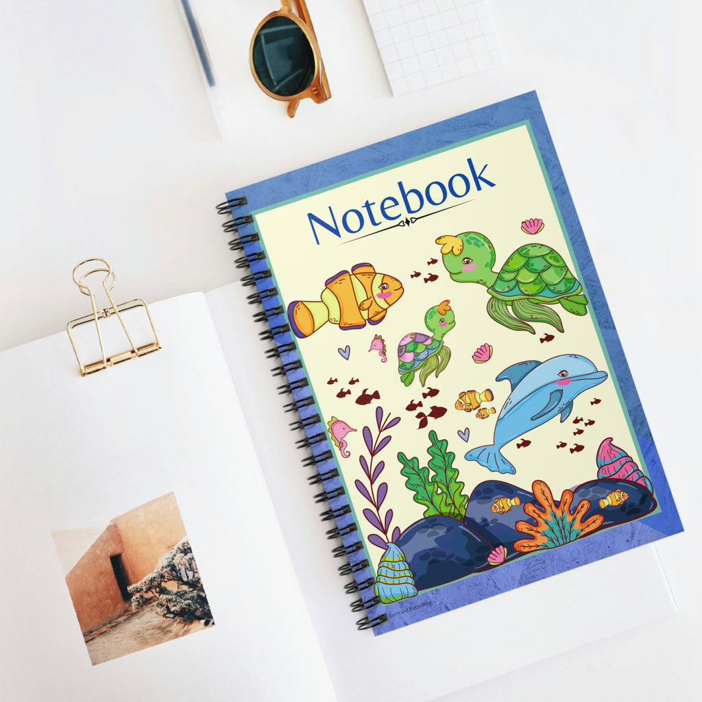 Turtles and Jellyfish Lined Journal | 118 pages | Gift For Kids | Gift for Girls | Gift For Boys