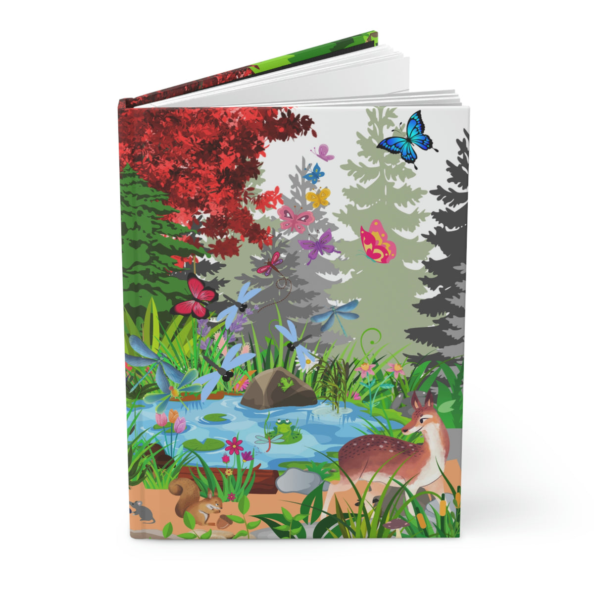 "Forest Friends" - Deer and Mouse - 150 page (75 sheets) lined journal