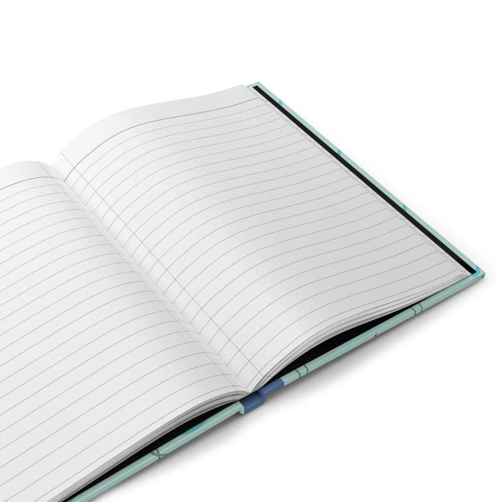 "Blue Flamingos In Love"  - 150 pages (75 sheets)  hard backed lined journal