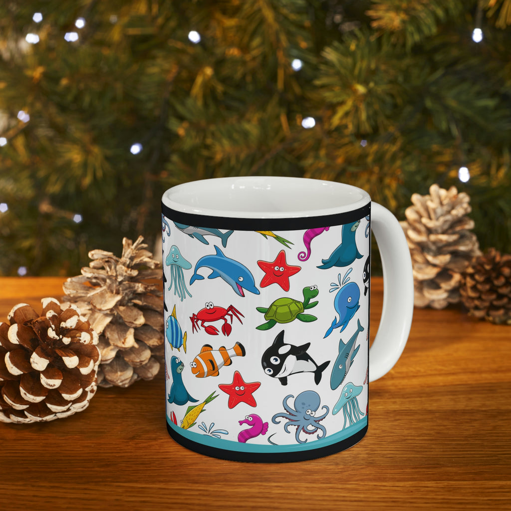 Under The Sea Fishtank - (White) -  Ceramic Mug 11oz |