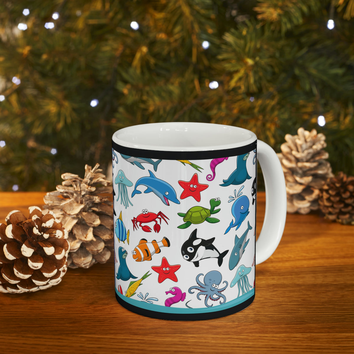 Under The Sea Fishtank - (White) -  Ceramic Mug 11oz |