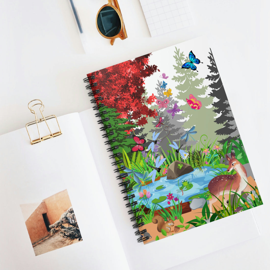Forest Friends Deer and Mouse - Lined Journal 118 paged- (Ruled/Lined)  | Journal for mom | Journal for women | Lined Journal