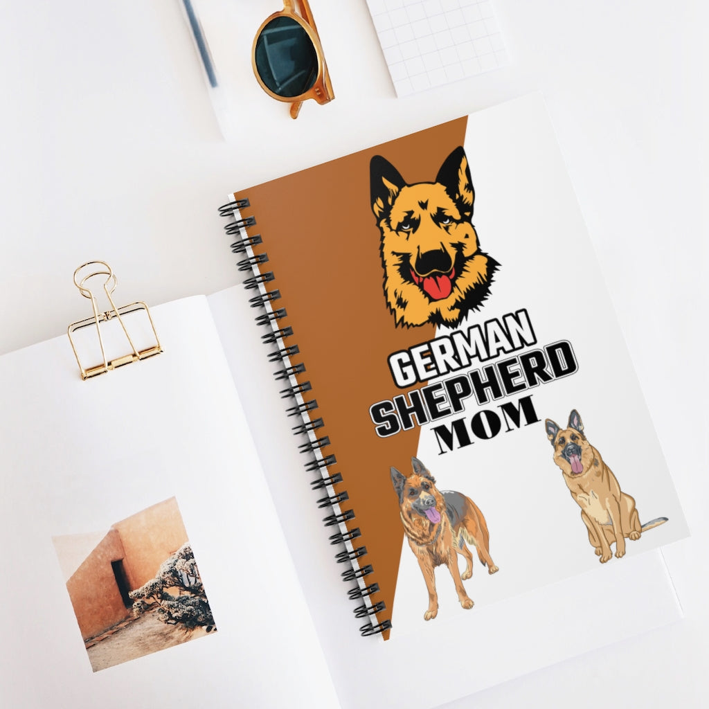 German Shepherd Mom - Spiral Notebook - Ruled Line