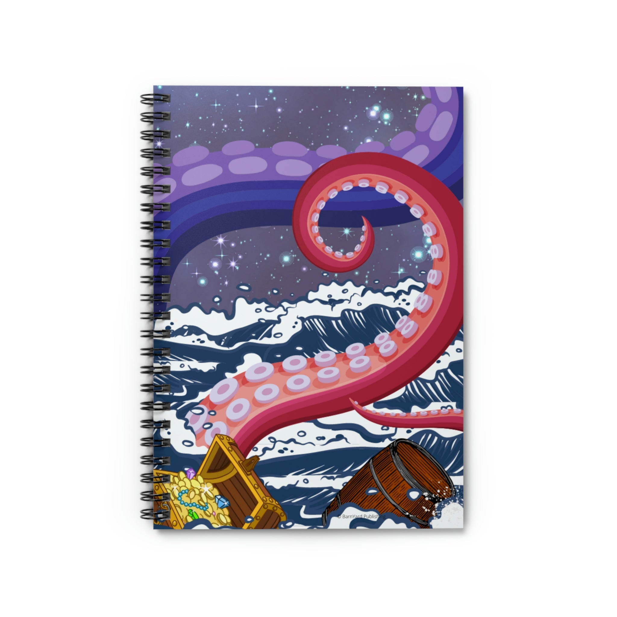 Kraken Spiral Notebook - Ruled Line  - 118 pages | Kraken Journal | Sea Monster Journal