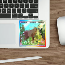 Load image into Gallery viewer, ALASKA Moose - Holographic Die-cut Stickers

