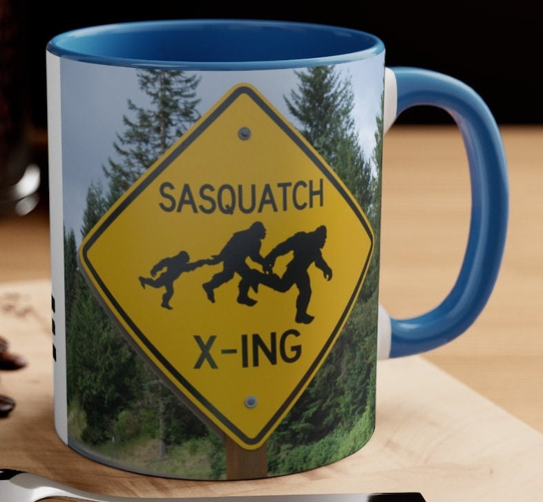 I Believe - Bigfoot/Sasquatch  -{Red/Navy/Black} Funny Coffee Mug, 11oz | Funny Gift | Funny Coffee Mug | Funny Bigfoot Mug | Father's Day