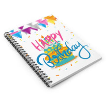Load image into Gallery viewer, Happy Birthday Festive Spiral Notebook - Ruled Line - 118 pages
