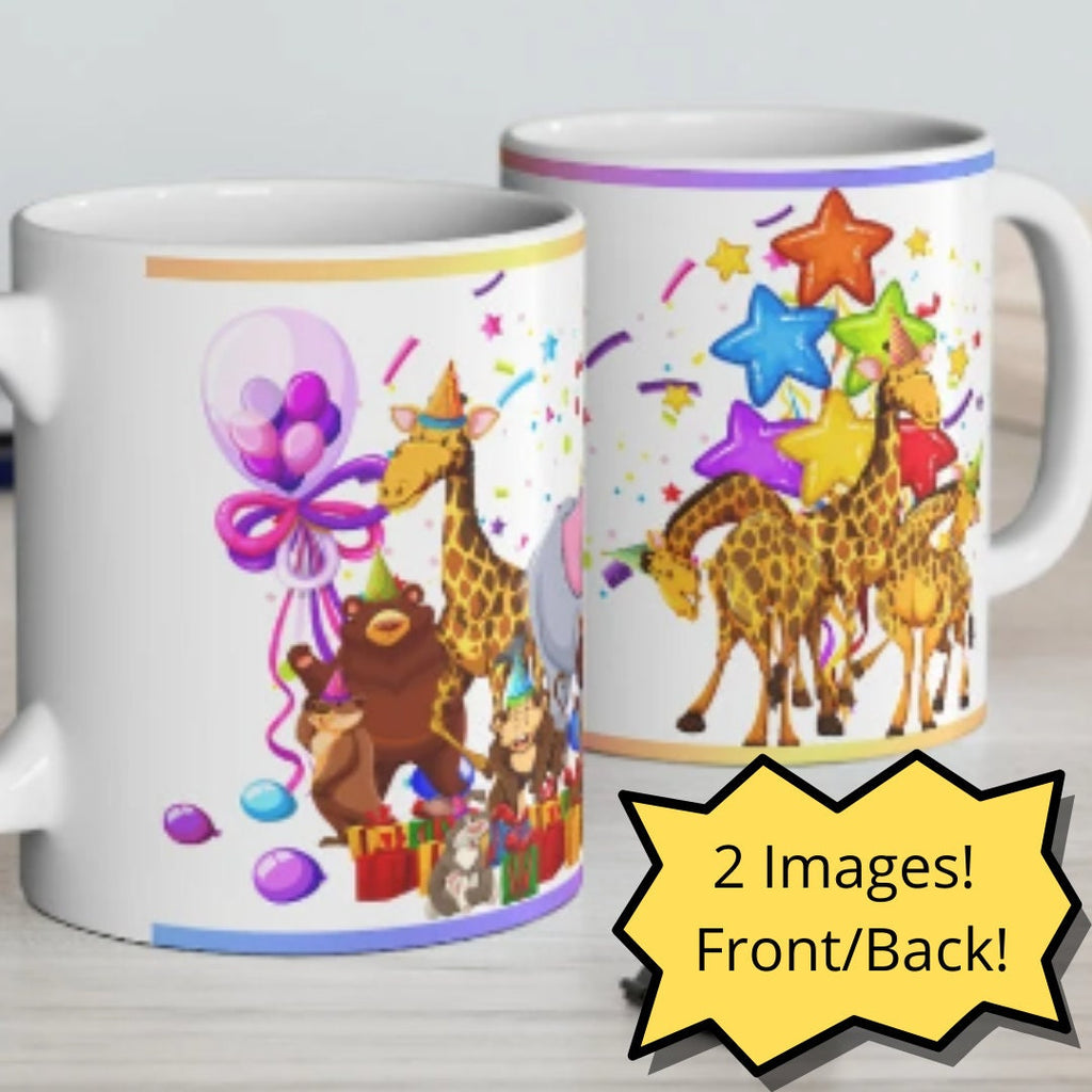 Party Animals  - Ceramic Mug 11oz | Fun Coffee Mug | Happy Birthday Coffee Mug | Best Birthday Gift