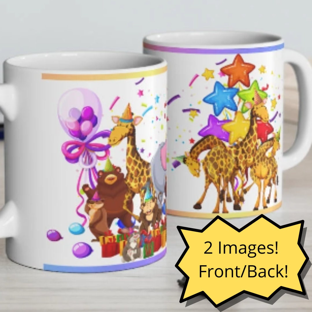 Party Animals  - Ceramic Mug 11oz | Fun Coffee Mug | Happy Birthday Coffee Mug | Best Birthday Gift