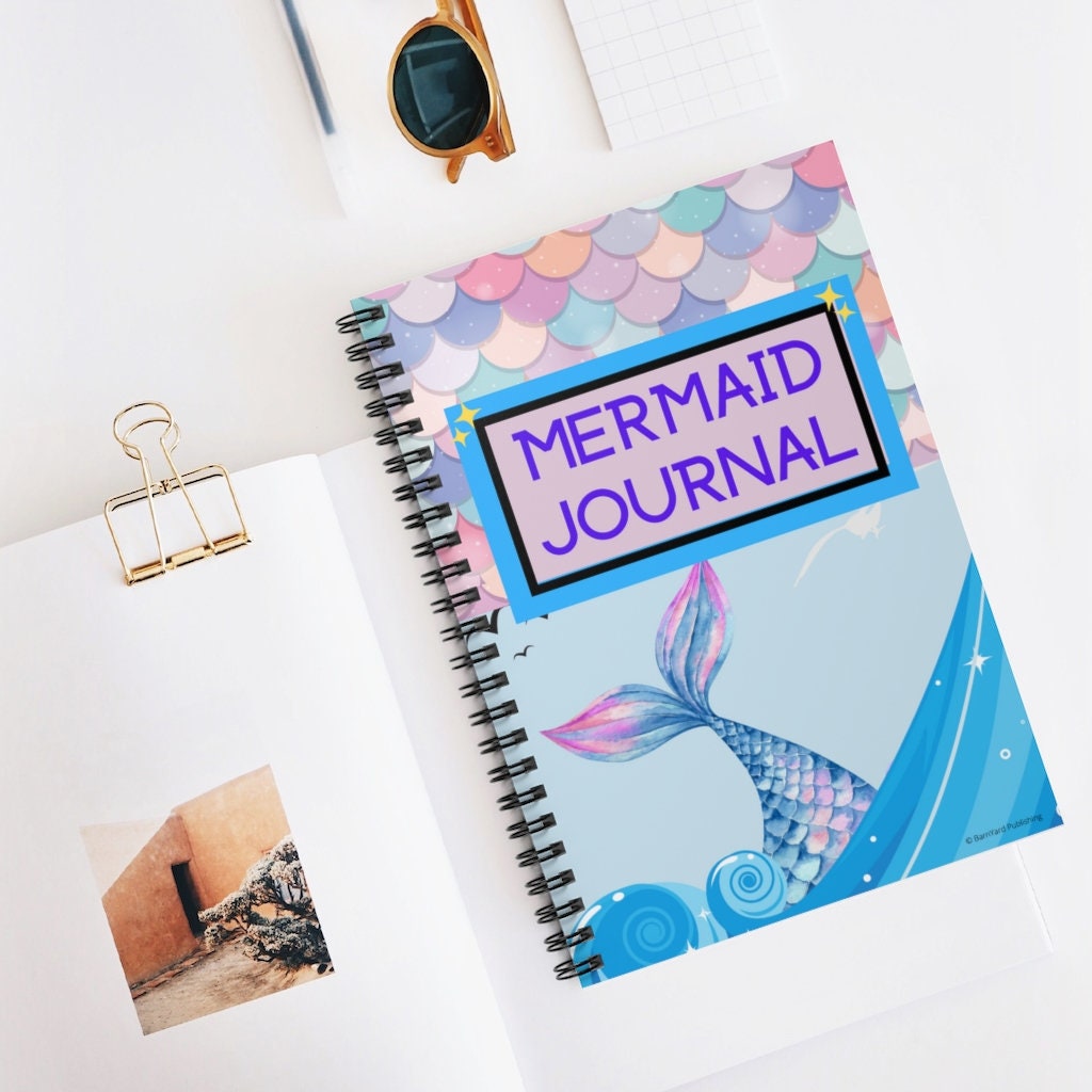 Mermaid Journal Spiral Notebook - Ruled Line  - 118 pages | Mermaid Journal | Mermaid Gifts | Mermaid Notebook