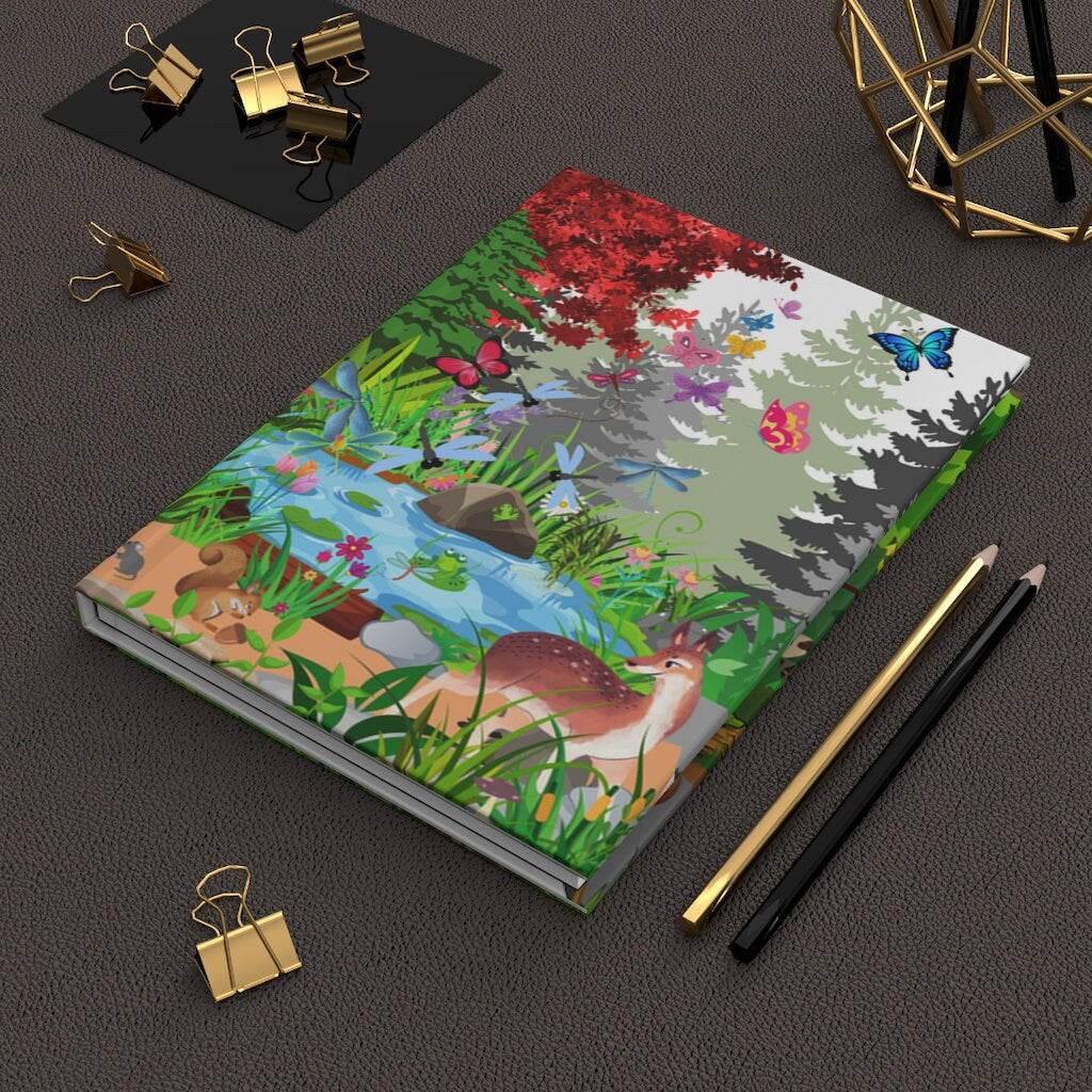 Forest Friends - Deer and Mouse - 150 pages (75 sheets) pages lined journal