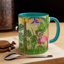 Load image into Gallery viewer, Pink  Flamingos 11oz {Navy Blue/Red/Pink/Green}  | Flamingo Coffee Mug | Wildlife Coffee Mug
