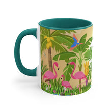 Load image into Gallery viewer, Pink  Flamingos 11oz {Navy Blue/Red/Pink/Green}  | Flamingo Coffee Mug | Wildlife Coffee Mug
