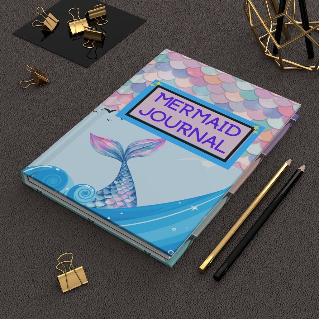 Mermaid Tail Journal |150 pages (75 sheets)  Hard Back Lined Journal | Best Gift For Daughter| Gift For Teens | Mermaid Tail | Mermaid Gifts