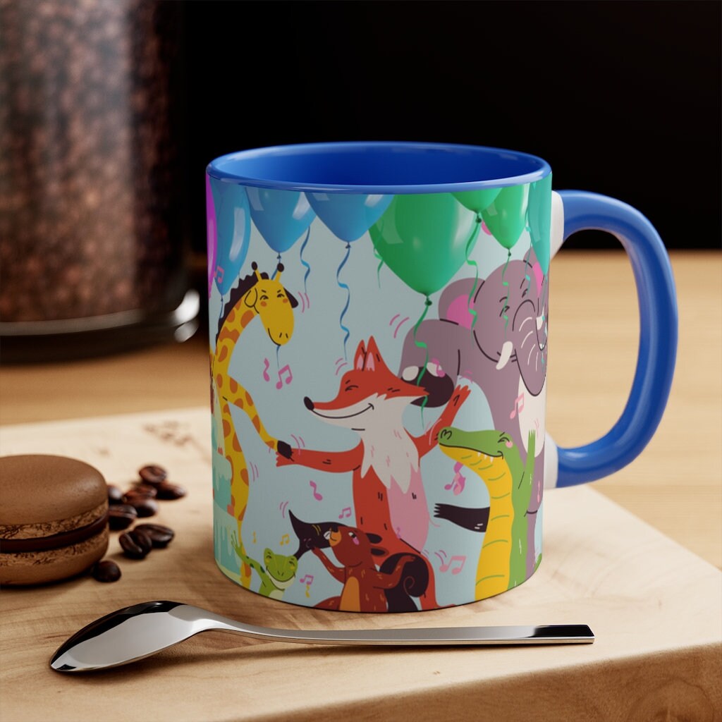 Boogie Woogie Birthday Celebration 11oz {Navy Blue/Red}  |  Coffee Mug | Best Birthday Coffee Mug for Coworker