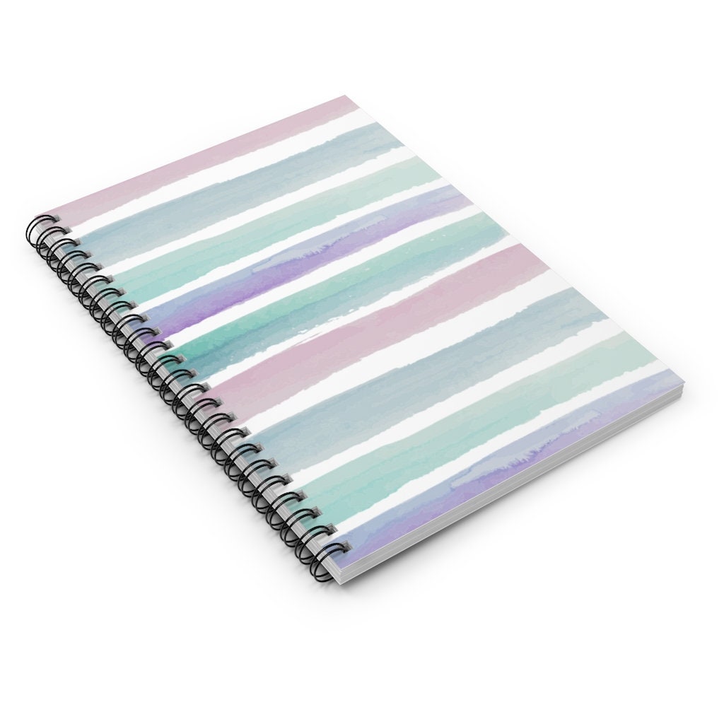 Pastel Watercolor Lined Journal | 118 pages | Best Gift For Mother's Day | Daughter Gifts | Mermaid Princess Journal