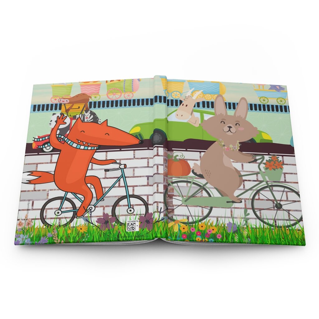Rabbit Commuter -  Bicycle |Peter Rabbit| 150 pages (75 sheets) Hard Backed Lined Journal