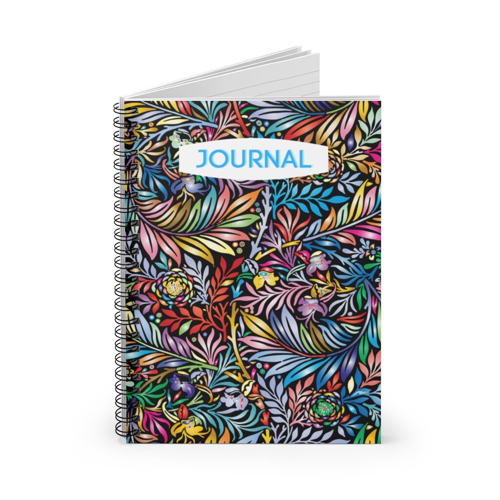 Bohemian Style Journal- Spiral Notebook - Ruled Line Journal - 118 pages (59 sheets)