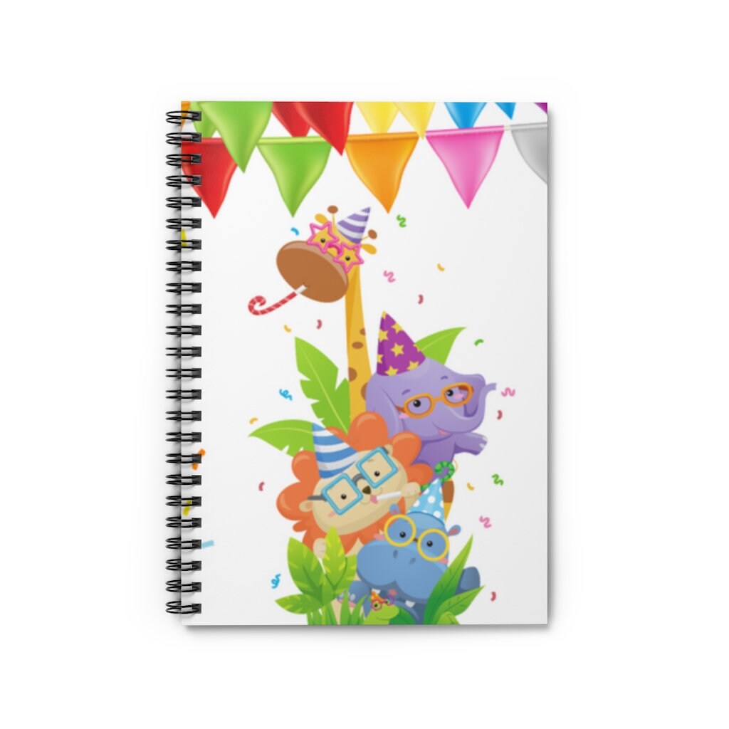 Festive Party Animal - Spiral Notebook - Ruled Line Journal - 118 pages