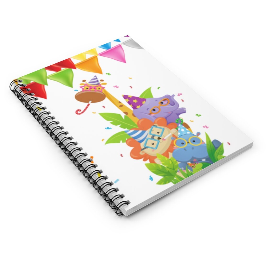 Festive Party Animal - Spiral Notebook - Ruled Line Journal - 118 pages