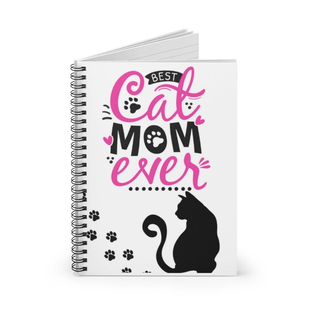Best Cat Mom Ever Spiral Notebook - Ruled Line 118 page spiral notebook | Cute Cat Gifts | Cat Journal|Cat Lover Gift