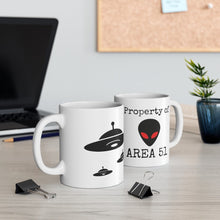 Load image into Gallery viewer, Property of AREA 51 - Alien &amp; UFO  Ceramic Mug 11oz

