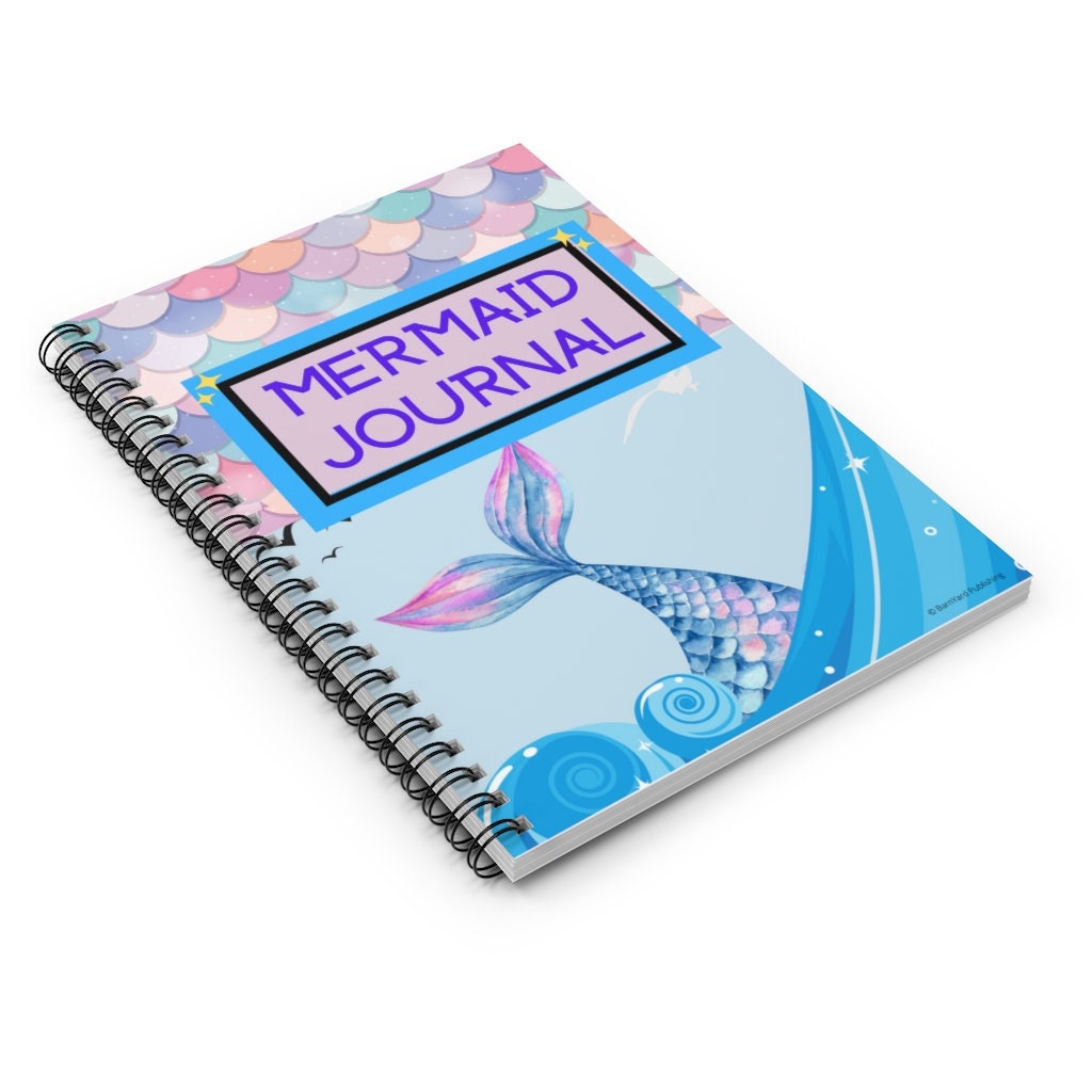 Mermaid Journal Spiral Notebook - Ruled Line  - 118 pages | Mermaid Journal | Mermaid Gifts | Mermaid Notebook