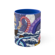 Load image into Gallery viewer, Not So Jolly Roger Sea Creature Coffee Mug, 11oz {Navy Blue/Red/Pink/Green}  | Ocean Life | Sea Creature Coffee Mug | Kraken Coffee Mug
