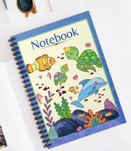 Load image into Gallery viewer, Sea Turtles and Jellyfish Lined Journal | 118 pages | Gift For Kids | Gift for Girls | Gift For Boys | Aquatium Animals
