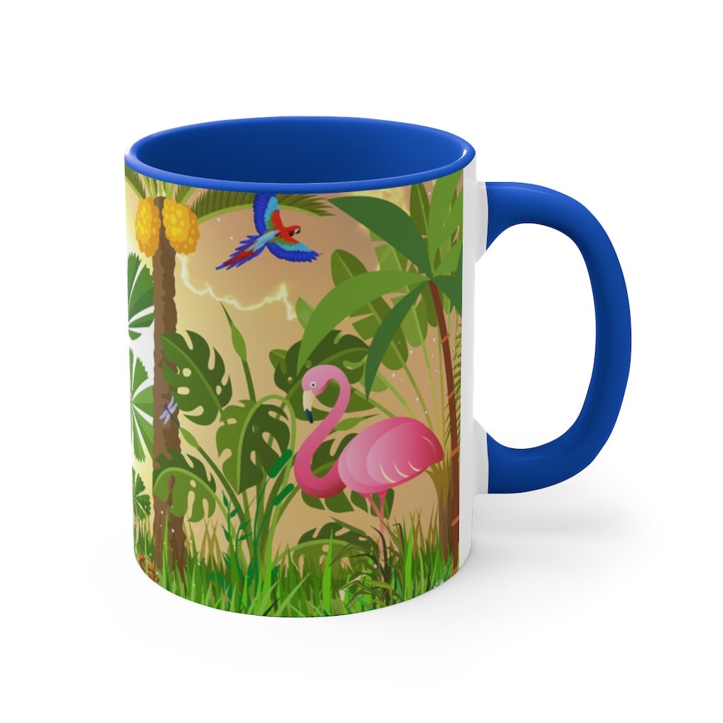Pink  Flamingos 11oz {Navy Blue/Red/Pink/Green}  | Flamingo Coffee Mug | Wildlife Coffee Mug