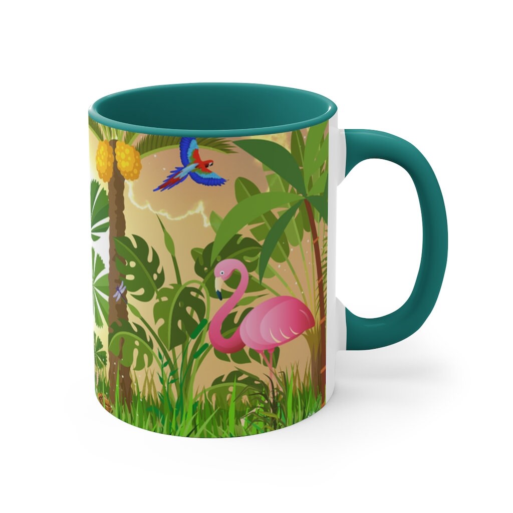 Pink  Flamingos 11oz {Navy Blue/Red/Pink/Green}  | Flamingo Coffee Mug | Wildlife Coffee Mug