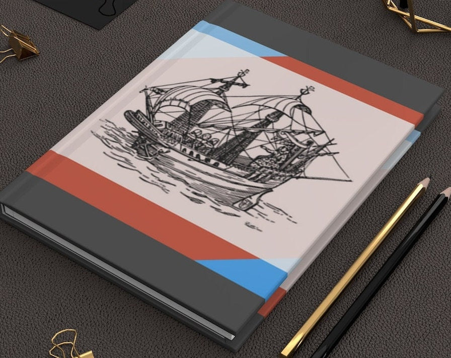 Sailing Antiquity - 75 paged lined notebook/journal | Best Father's Day Present | Seascapes