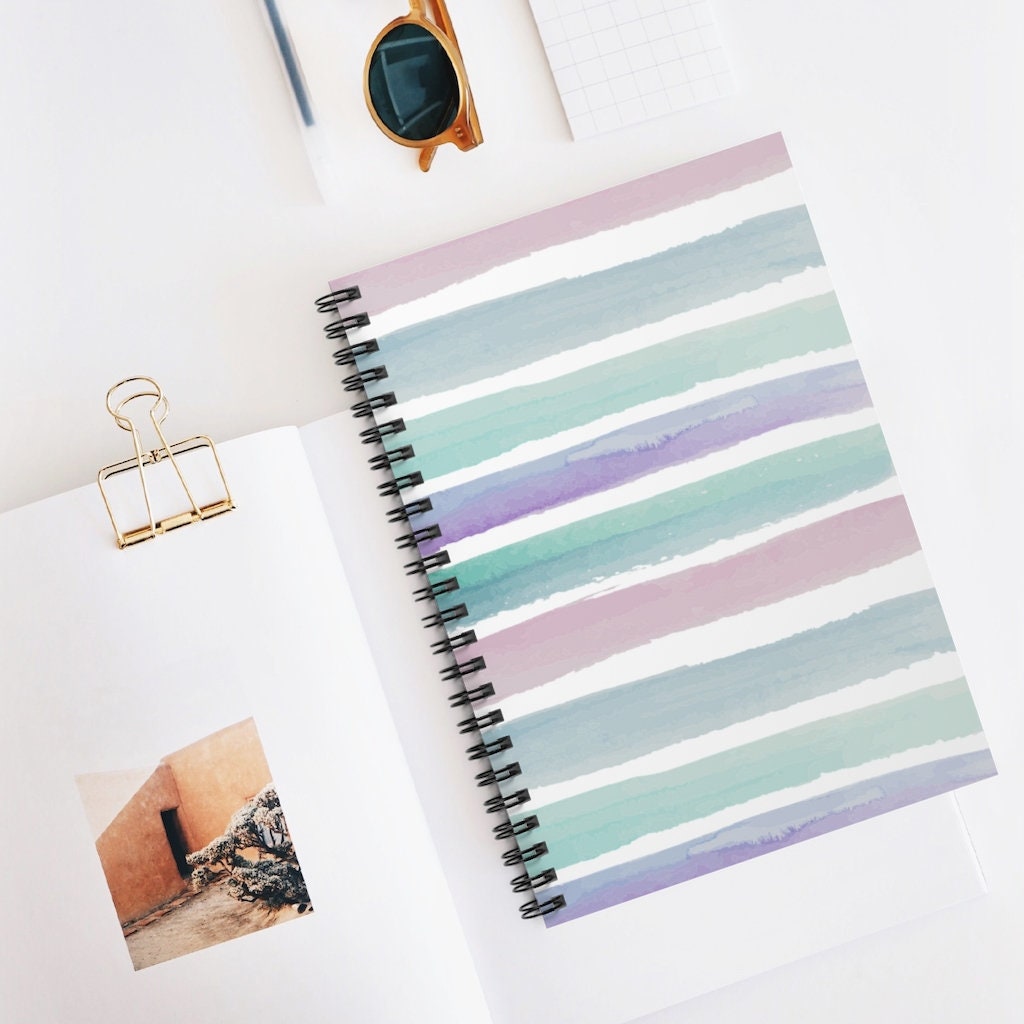 Pastel Watercolor Lined Journal | 118 pages | Best Gift For Mother's Day | Daughter Gifts | Mermaid Princess Journal