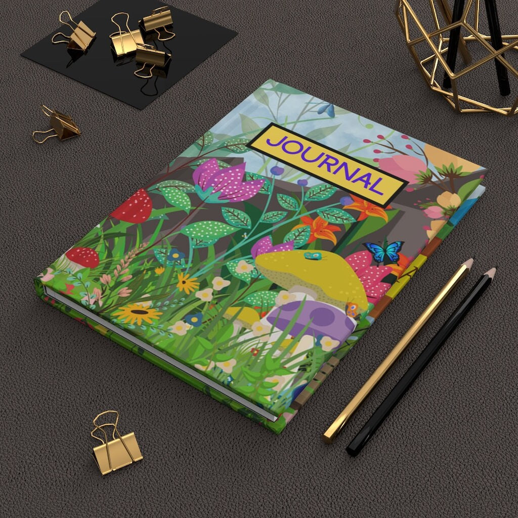 Garden Gnome Hardcover Journal - 150 pages (75 sheets) Hard Back  Lined Journal