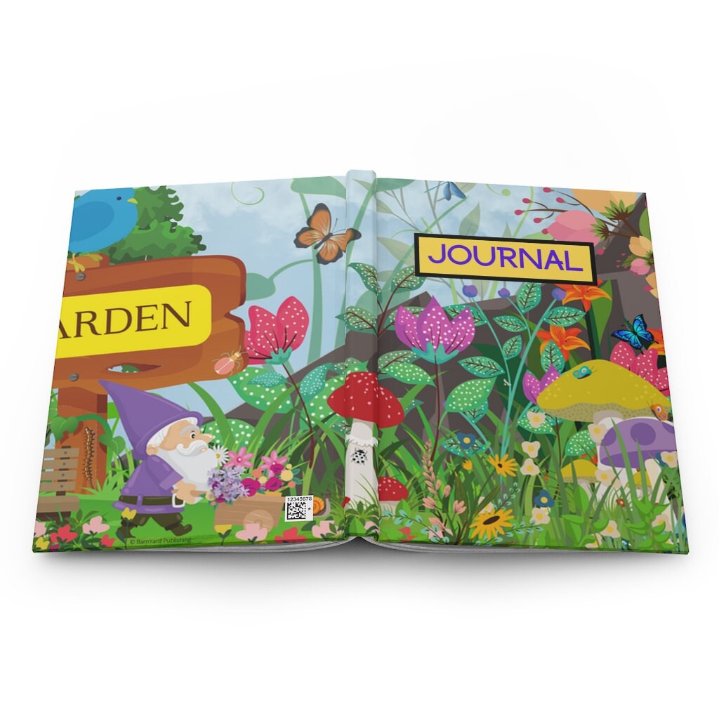 Garden Gnome Hardcover Journal - 150 pages (75 sheets) Hard Back  Lined Journal