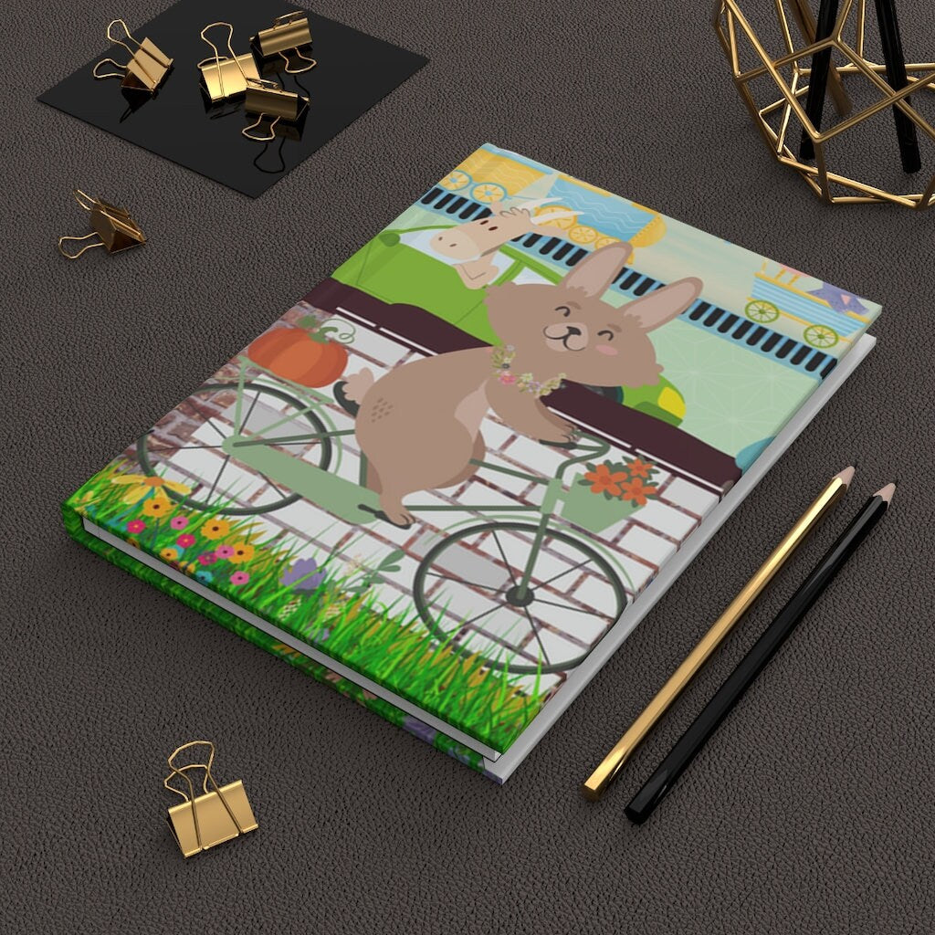 Rabbit Commuter -  Bicycle |Peter Rabbit| 150 pages (75 sheets) Hard Backed Lined Journal
