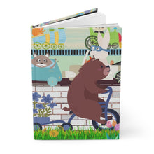 Load image into Gallery viewer, Bear On Bicycle - 75 paged lined journal | Best Whimsical Gift | Creative Writing Journal For Teens | Notebook Journal For Taking Notes
