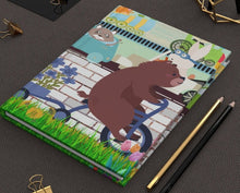 Load image into Gallery viewer, Bear On Bicycle - 75 paged lined journal | Best Whimsical Gift | Creative Writing Journal For Teens | Notebook Journal For Taking Notes
