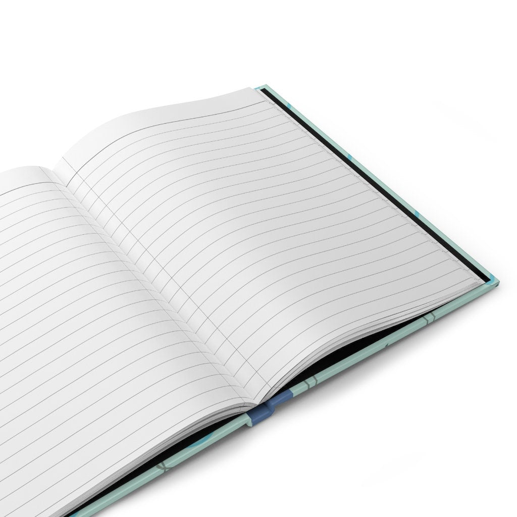 Blue Flamingos In Love  - Lined 75 page Journal