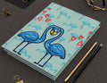 Blue Flamingos In Love  - Lined 75 page Journal